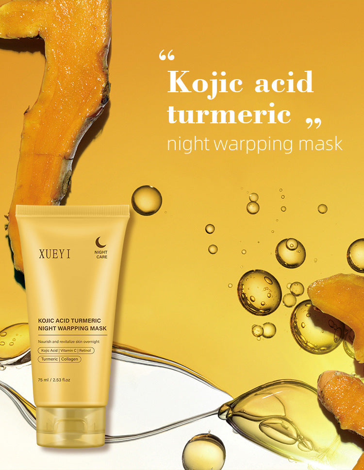 Spot Goods I Kojic Acid Turmeric Nighttime Sleep Peel-off Mask Brightening Skin Collagen Application