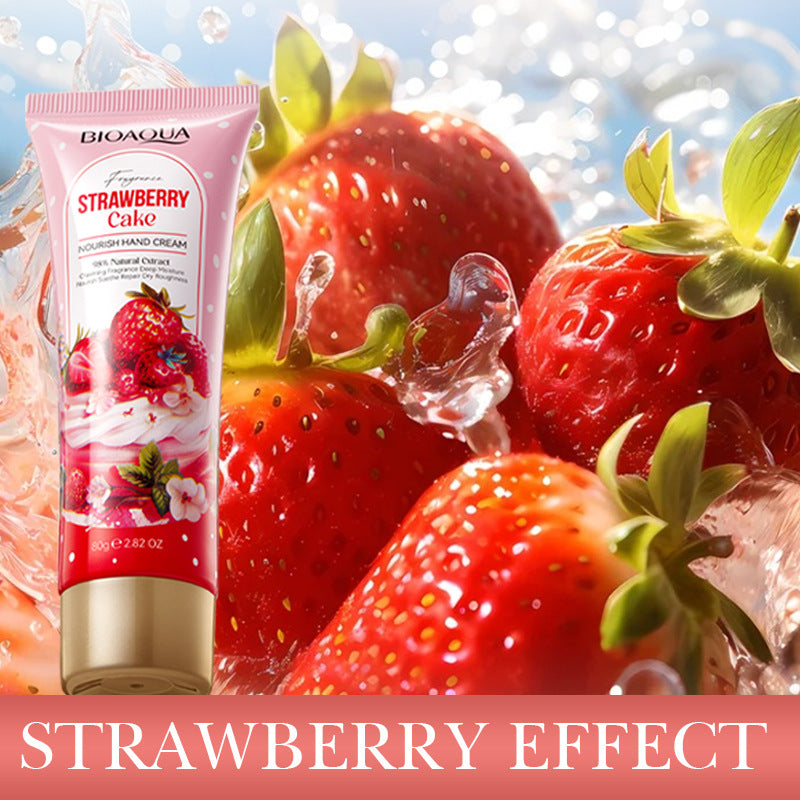Strawberry Cake Nourishing Hand Cream BIOAOUA Autumn and winter moisturizing hand cream  foreign trade wholesale