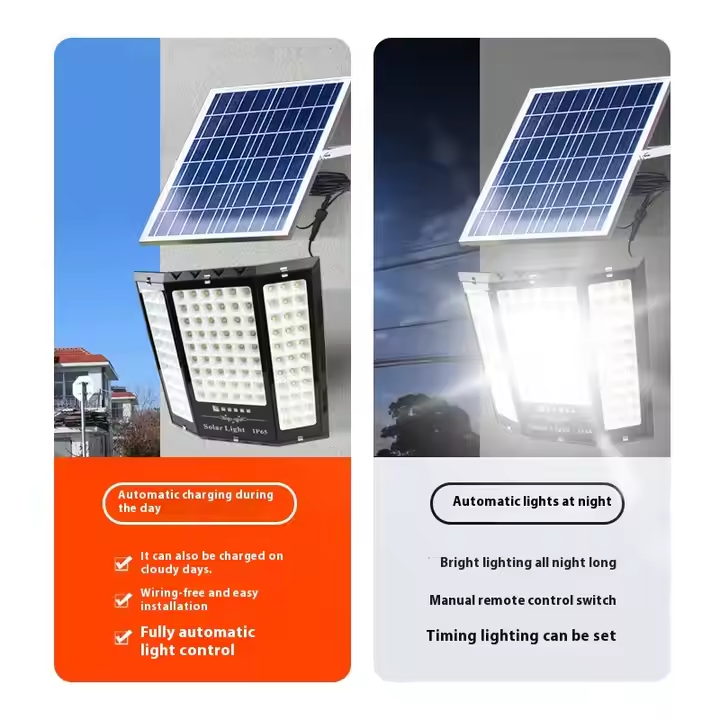 Solar Outdoor Garden Waterproof Split Flood Light, Automatically Charges During the Day and Lights up Automatically at Dusk