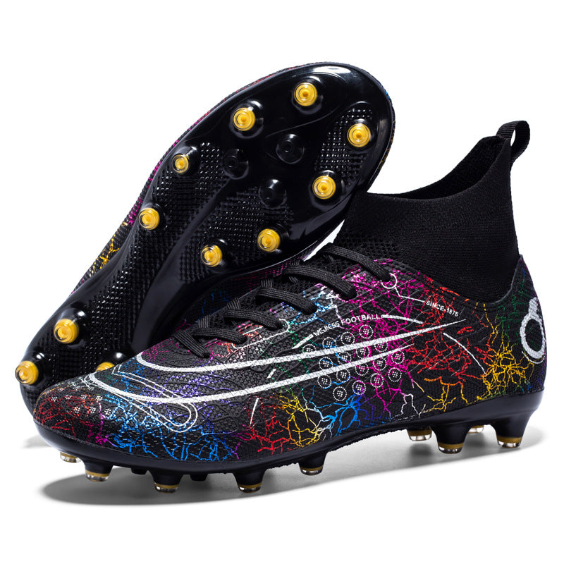 Comfortable football shoes for men and women, teenagers and students AG Spike TF Anti-Slip Breathable Turf Training Sneakers