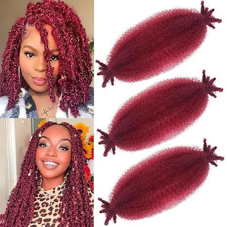 Factory In-Stock African Hand-Torn Caterpillar Wig Synthetic Long Curly Hair Marley Braid Fluffy Short Curly