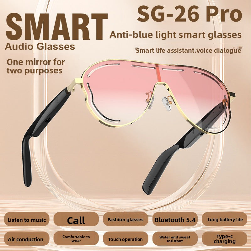 Smart Bluetooth Audio Anti-Blue Light Sunglasses Glasses Voice Assistant Can Make Calls Wireless Bluetooth Headset Smart Glasses