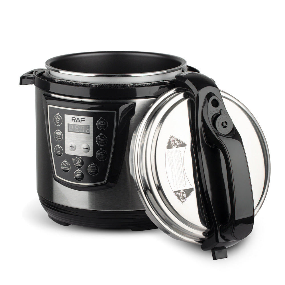 Electric Pressure Cooker Household Multi-Functional Rice Cooking Stewing Soup Open Lid Sauce Collection Can Reserve Rice Cooker Pressure Cooker6L