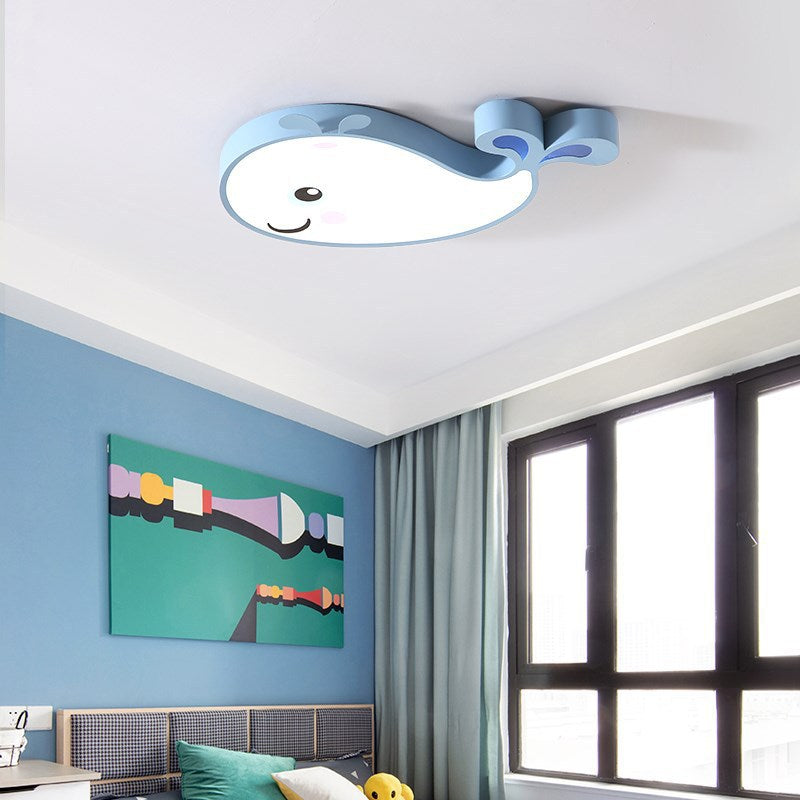 Nordic Style Simple Bedroom Light LED Ceiling Lamp Whale Creative Personality Study Room Cozy Modern Dining Room Lighting