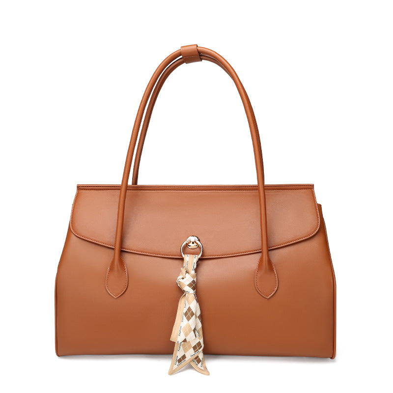 European and American New Fashion Simple Large Capacity Hand Carrying Boston Bag Women's Travel Bag Fashion All-Match Shoulder Underarm Bag