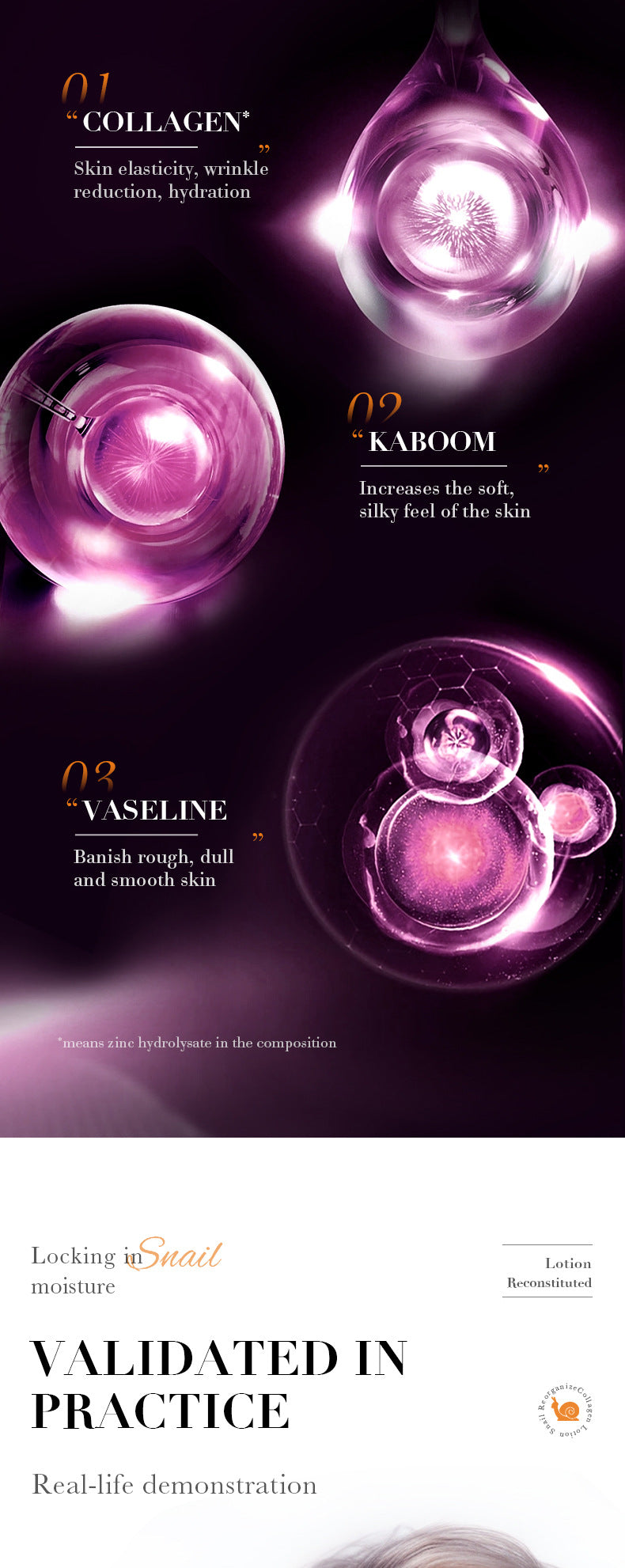 Snail Lotion120ml SADOER Collagen Moisturizing Body Lotion Cross-Border Wholesale