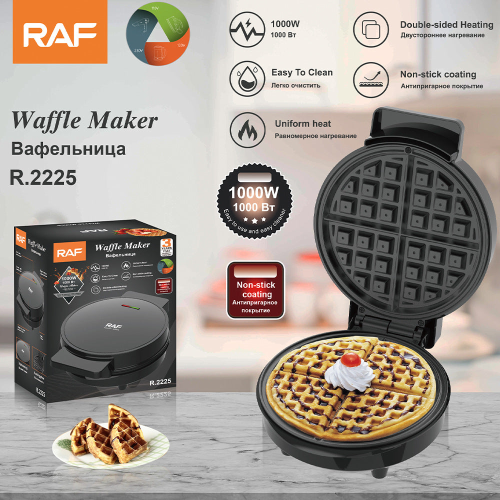 RAF European Standard Household Breakfast Sandwich Maker 1000w Electric Griddle Thin Pancake Maker Waffle Maker R.2225