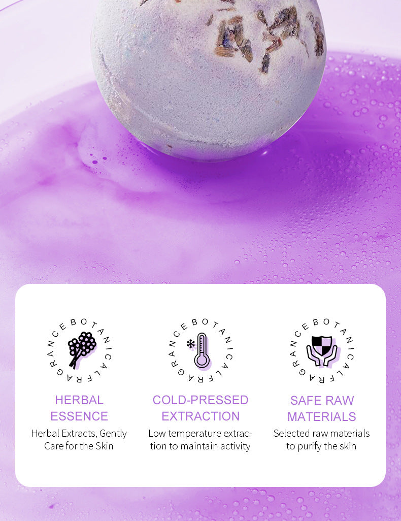 Dried Flower Explosive Bath Salt Ball100gSADOER Clean Fragrance Bath Ball  Wholesale