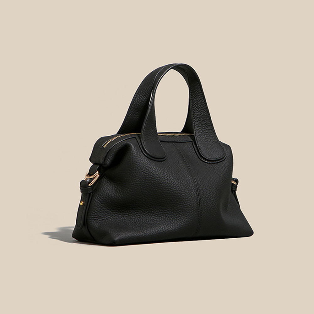 Guangzhou Bag High-End Genuine Leather Women's Bag Large Capacity Dumpling Bag Soft Top Layer Cowhide Handbag Single Shoulder Crossbody Bag