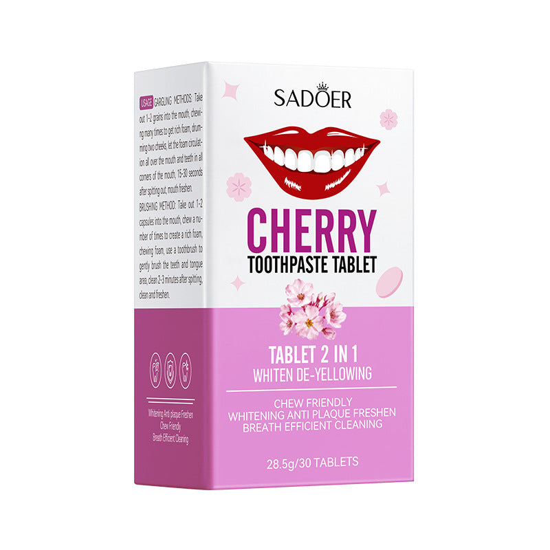 All-English Solid Toothpaste Series SADOER Sakura Whitening Anti-Yellowing Teeth Cleaning Toothpaste  Wholesale
