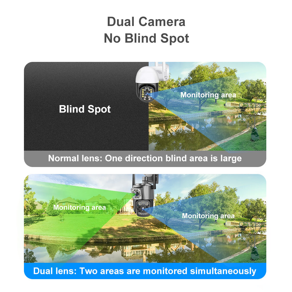 V380Dual-screen wireless surveillance camera for outdoor home use360Degree4G Remote HD Waterproof Dome Camera