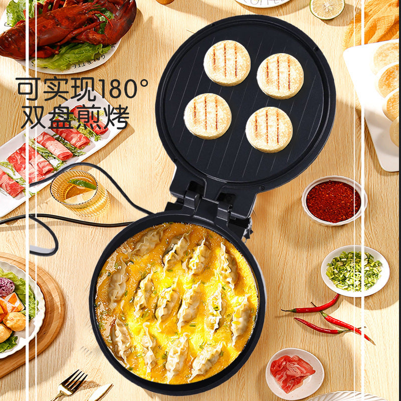 Wanlida Electric Griddle for Home Use, Double-Sided Heating Electric Frying Pan, Deepened Electric Baking Pan, Pancake Pan, Steamed Bun Pan, Double-Sided