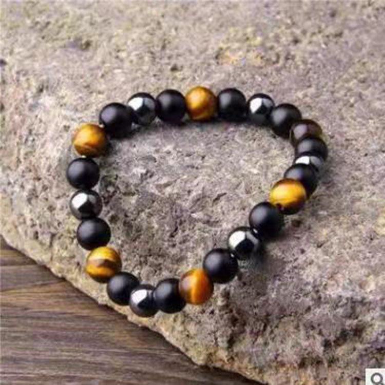 European and American Fashion New White Turquoise Tiger Eye Bracelet8mm Buddha Beads Lotus Pendant Bracelet Necklace Factory Direct Sale