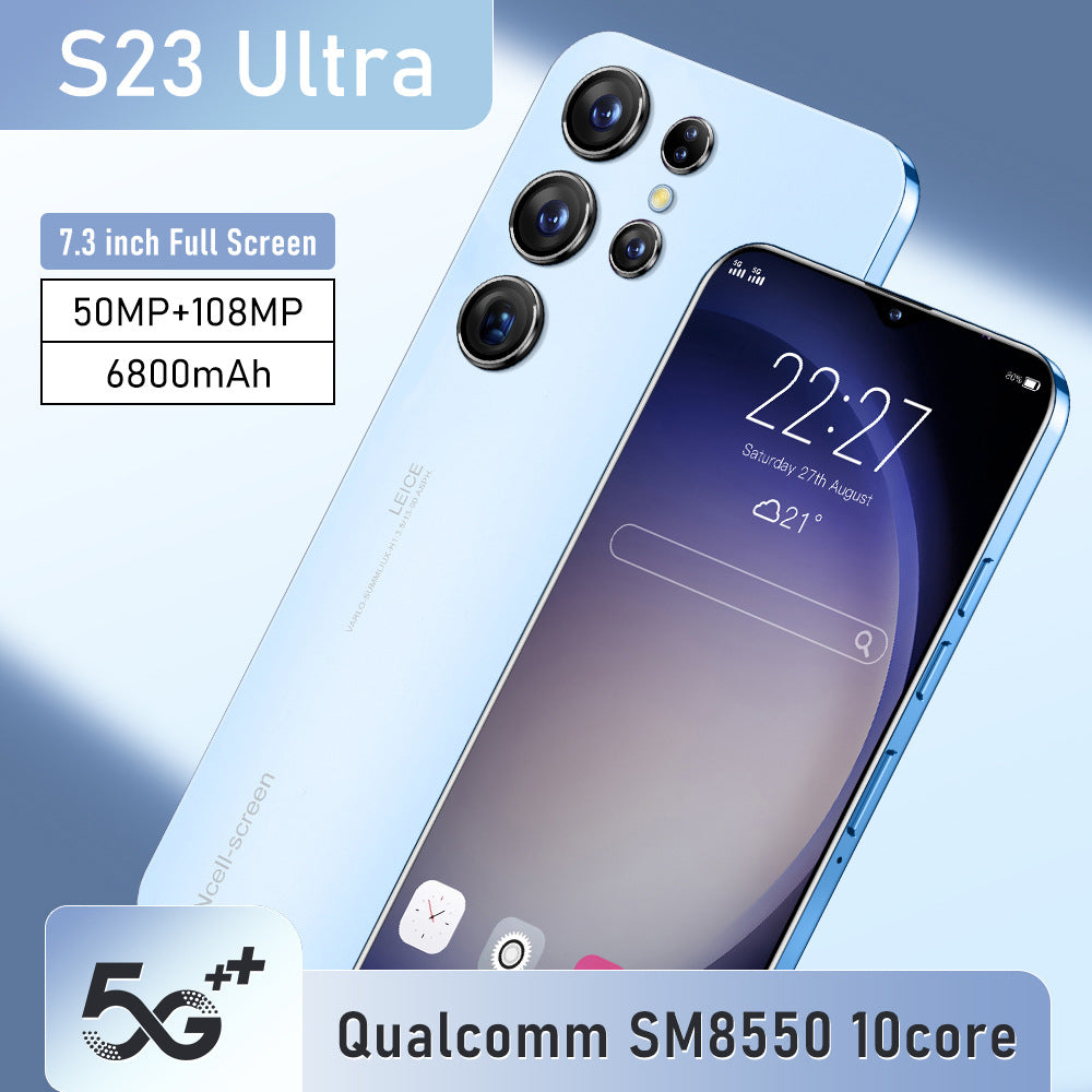 New S23Ultre Android7.3Large Screen Smart5G Mobile Phone16+1T Source Factory AliExpress TK