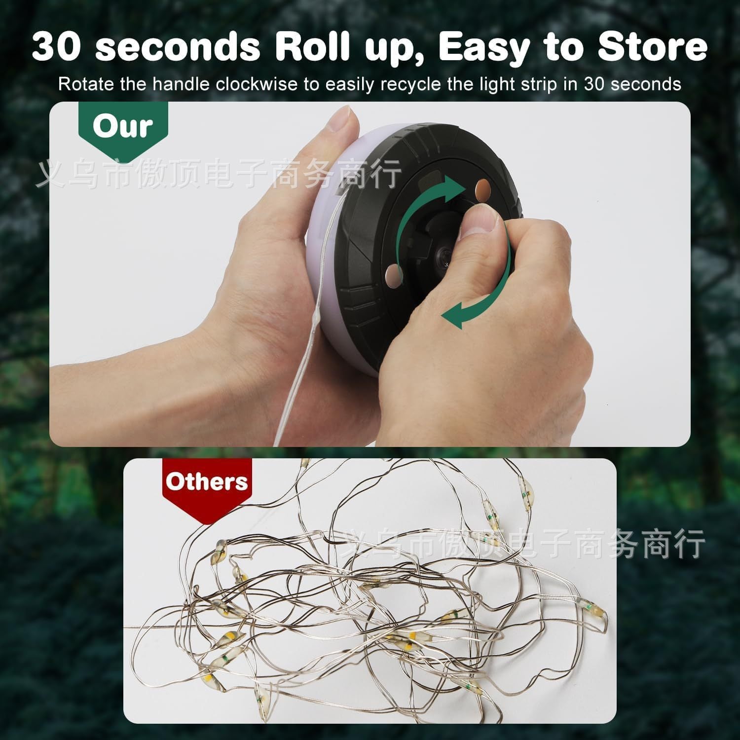 Outdoor Camping Light Camping Light Magnetic Tent Canopy Atmosphere Light Retractable Camp String Light Colorful Atmosphere Light Strip