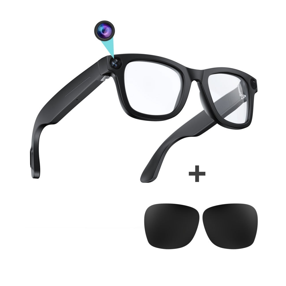 E03Smart Glasses800100 Megapixel Camera with Image Stabilization1200P Video Recording AI Simultaneous Translation Character Recognition