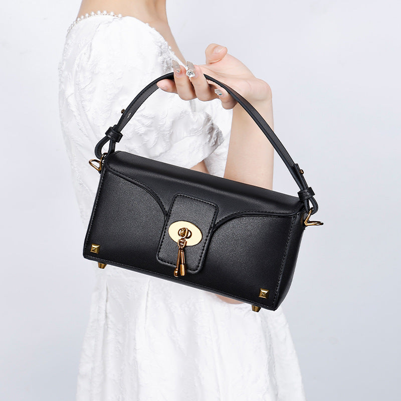 High-Quality Fashion Women's Bag Single Shoulder Bag Versatile Niche Crossbody Bag European and American Light Luxury Handbag Birthday Gift