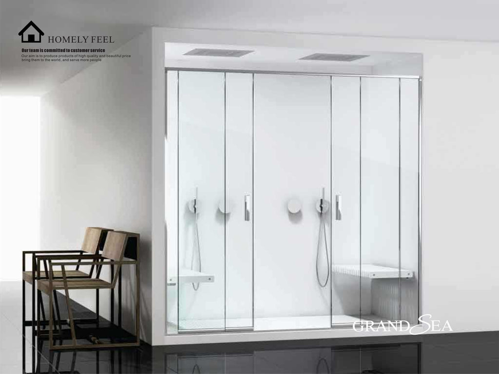 Simple Bathroom Shower Enclosure Tempered Glass Shower Cabin Door Shower Rooms