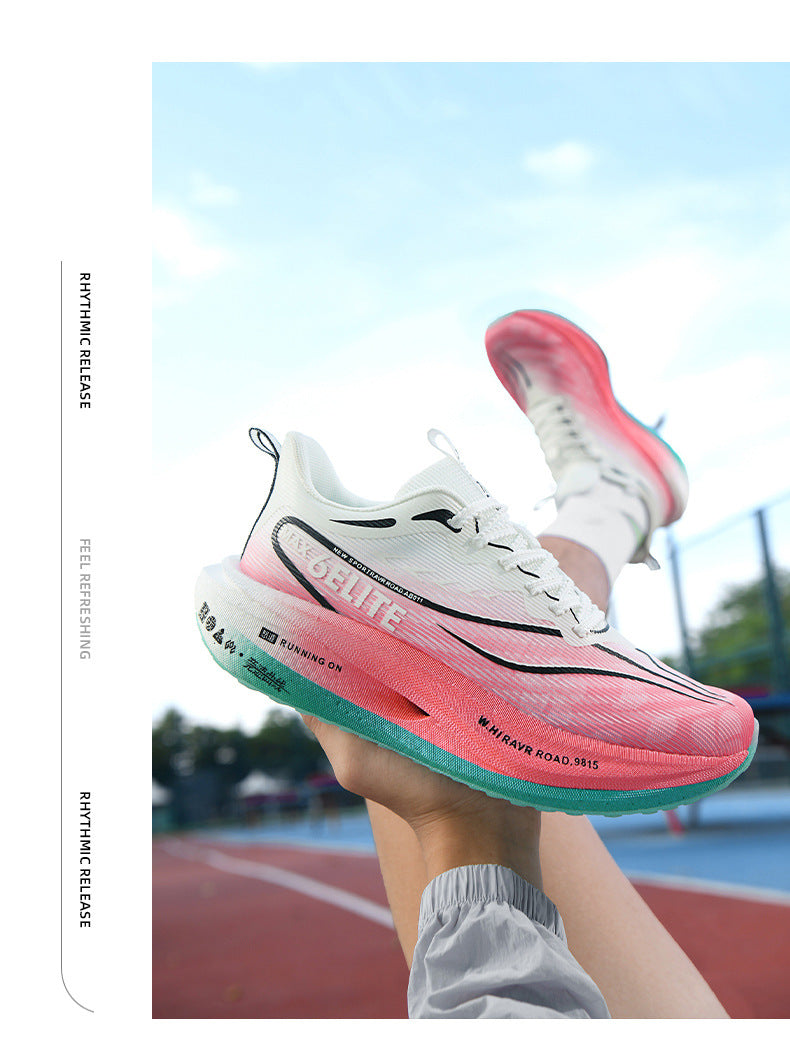New model Feidian6pro Popcorn Carbon Plate Professional Racing Running Shoes Comfortable Breathable Unisex Sports Shoes
