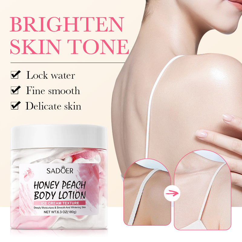 Peach Ice Cream Body Lotion SADOER Moisturizing and Hydrating Body Lotion  Wholesale