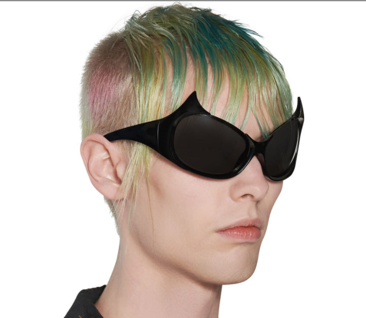 Personality Y2K Cat Eye Sunglasses Women's European and American New Trendy ins Street Style Sunglasses for Men Wholesale