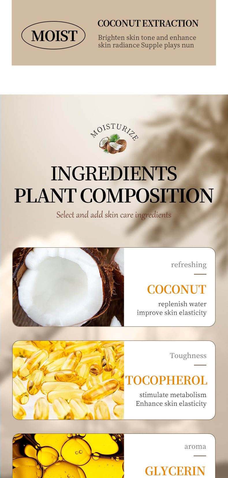 Coconut Hand Cream SADOER Hydrating, moisturizing, anti-chapping, nourishing hand cream for  foreign trade wholesale