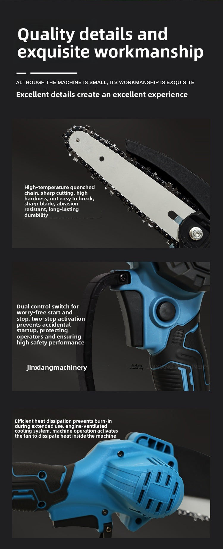 Handheld Electric Saw Small Pruning Saw Logging Saw Single Hand Saw Garden Saw Mini Electric Chain Saw Woodworking Saw4Inch6Inch