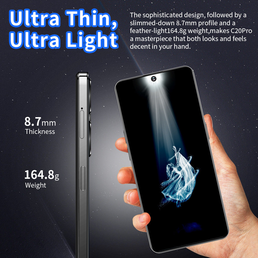 New C20 Pro 7.3Large Screen16+1T Smartphone Direct Sales from Manufacturer(Popular)