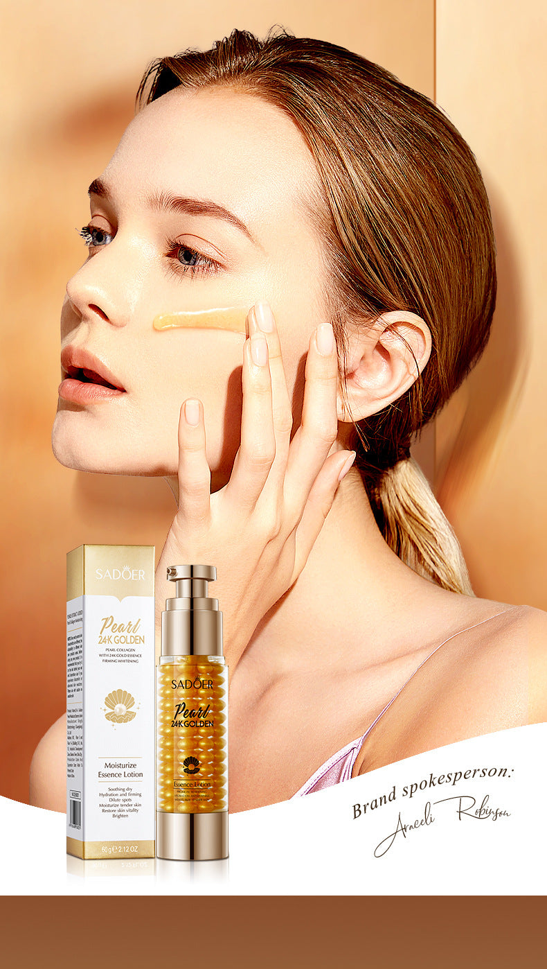 24K Gold Collagen Pearl Essence Milk SADOER Moisturizing lotion  foreign trade wholesale