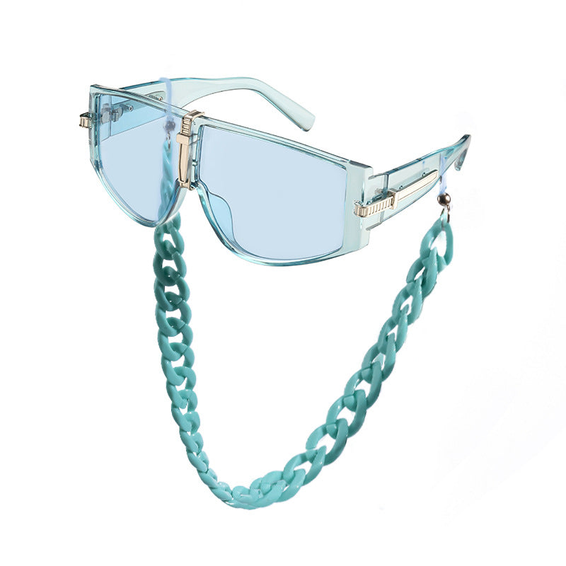 Sunglasses for Women Korean Style Chain Sunglasses Trendy sunglasses European and American Fashion Outdoor Street Style Glasses shade
