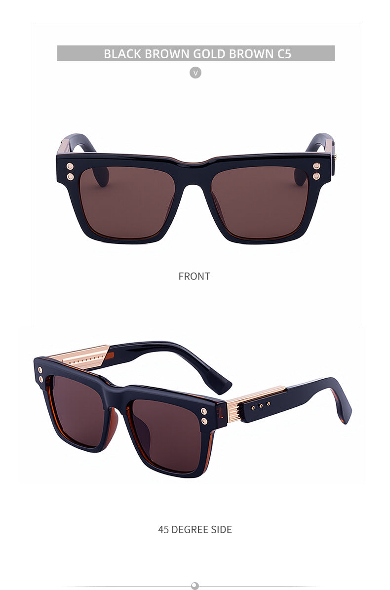 Men's Square Frame Sunglasses2025New European and American style sunglasses for men with a high-end fashion retro design and sun protection