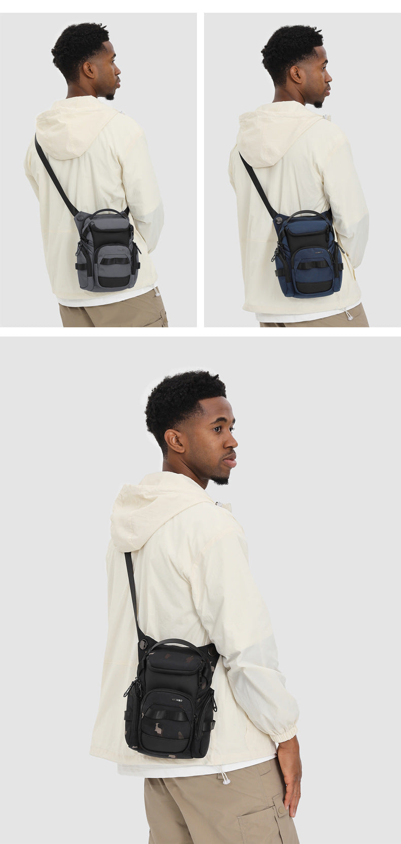 Tactical Cycling Leg Bag Motorcycle Waist Bag Men's Waterproof Multifunctional Motorcycle Crossbody Shoulder Bag Outdoor Sports Bag