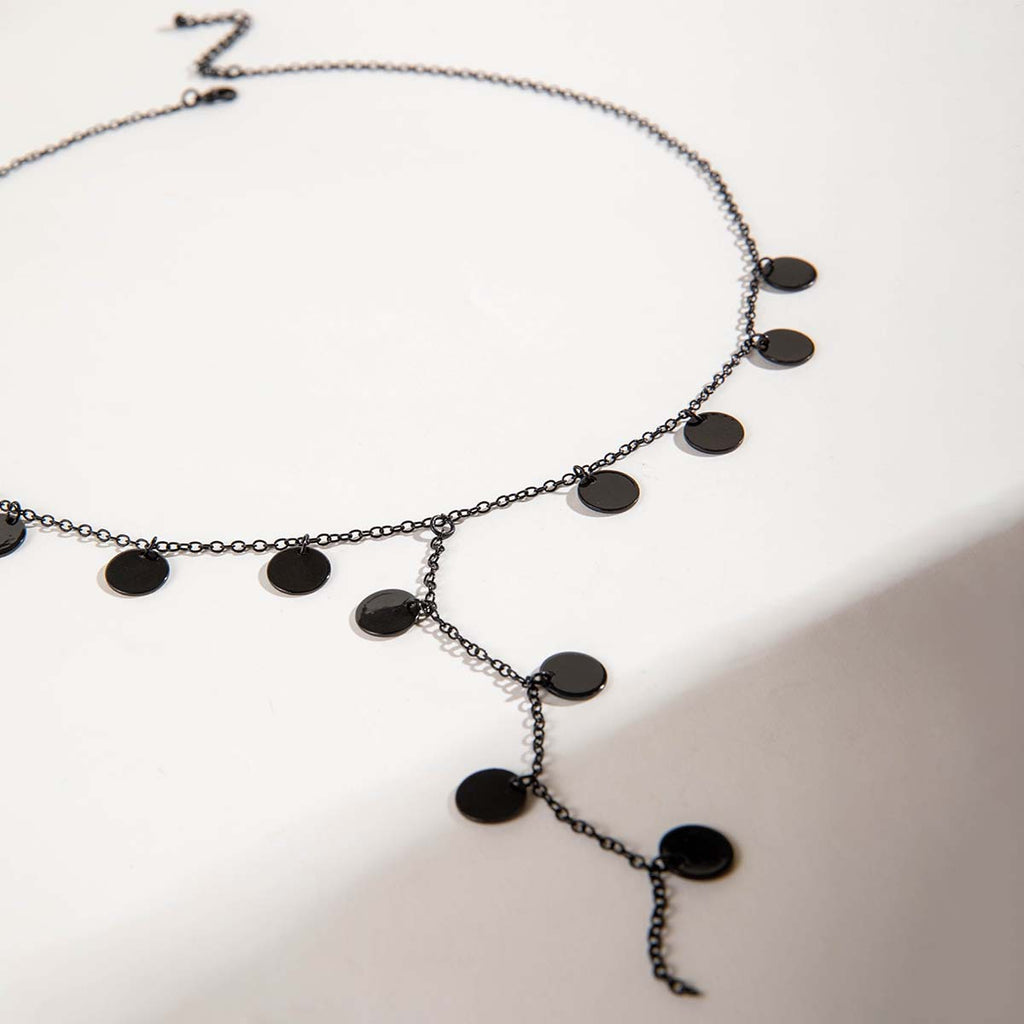 Simple Colorful Beaded Tassel y Chain Necklace Elegant Versatile Diamond-Studded Sweater Chain Jewelry