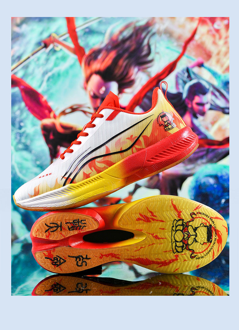 Autumn New Parent-Child Nezha Ao Bing Fashion Casual Sports Shoes Popcorn Carbon Plate Lightweight Comfortable Running Shoes