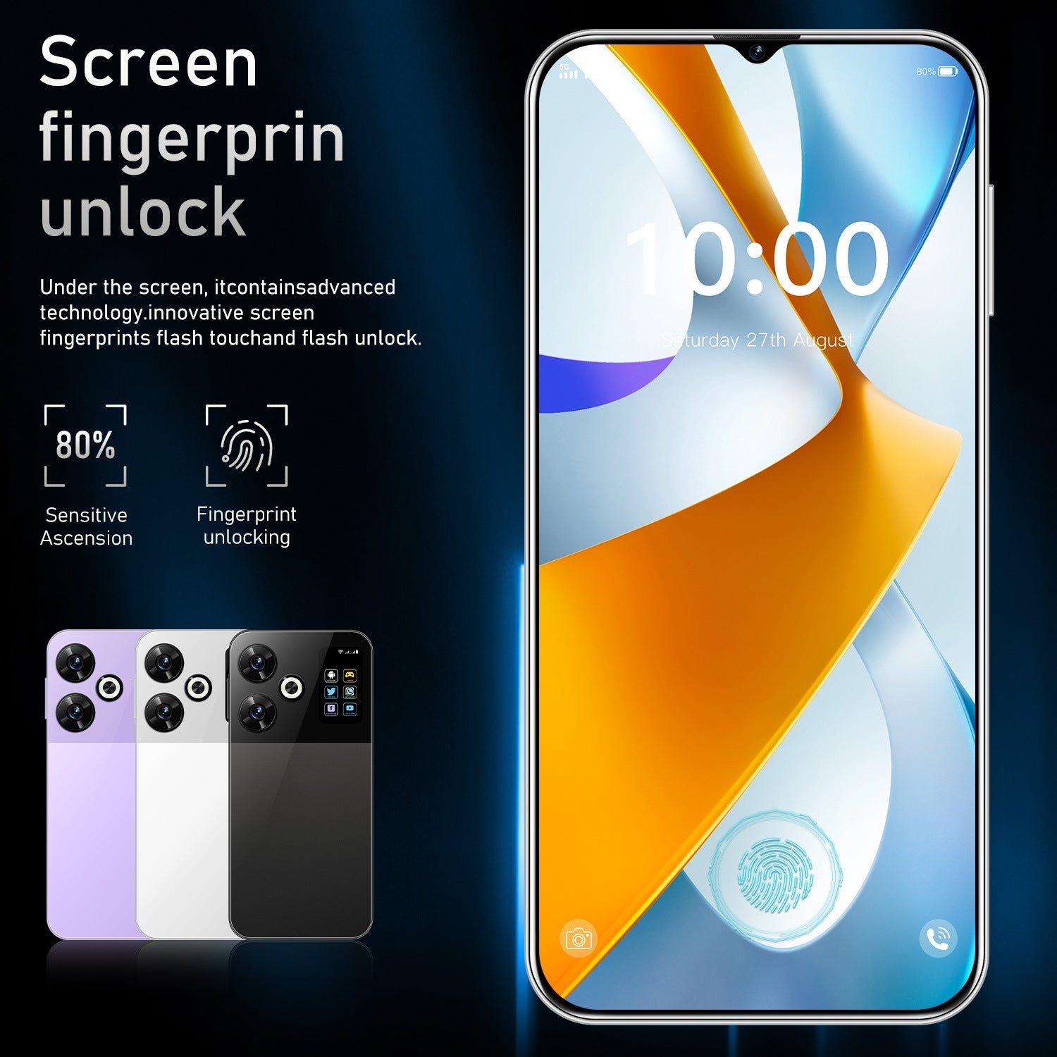 New Mobile Phone M6 Pro Large Screen7.3Inch16+1T Low Price Spot Wholesale Smartphones(Popular)