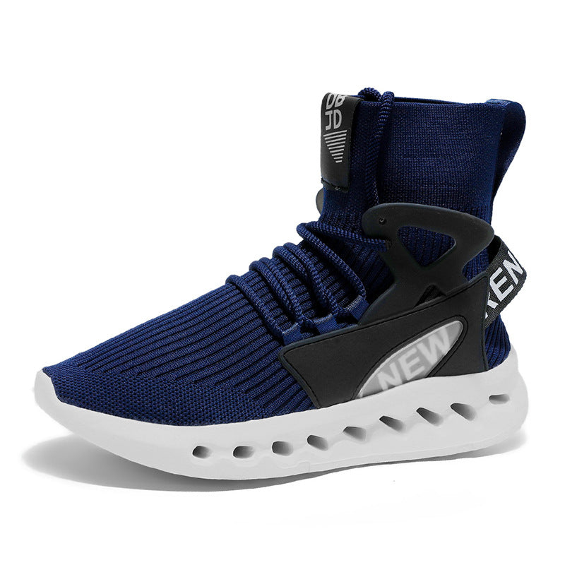 Autumn Winter New Large Size Men's Casual Shoes Youth High-top Shoes Blade Sports Shoes Versatile Running Trendy Shoes