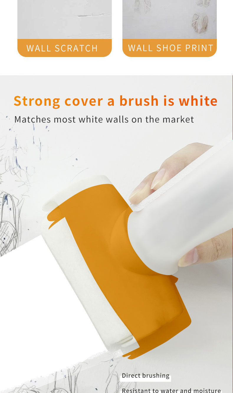 Orange Wall Large Roller Brush Repair Paint Water-Based Odorless Latex Paint Graffiti Cover Wall Roller Paint