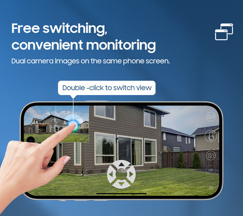 Private Model AOV Solar-powered Camera6MP HD Dual Lens Surveillance Camera UBOX Low Power Monitoring
