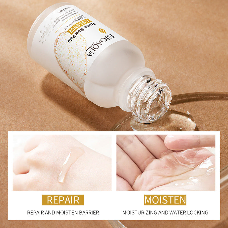 Rice Essence Serum15ml BIOAOUA Hyaluronic acid hydrating skincare products  foreign trade live wholesale