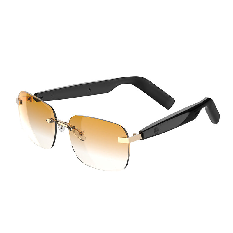 New Fashion Black Technology Smart Bluetooth Glasses UV Protection Call Photo Sunglasses Wireless Headphones Frameless