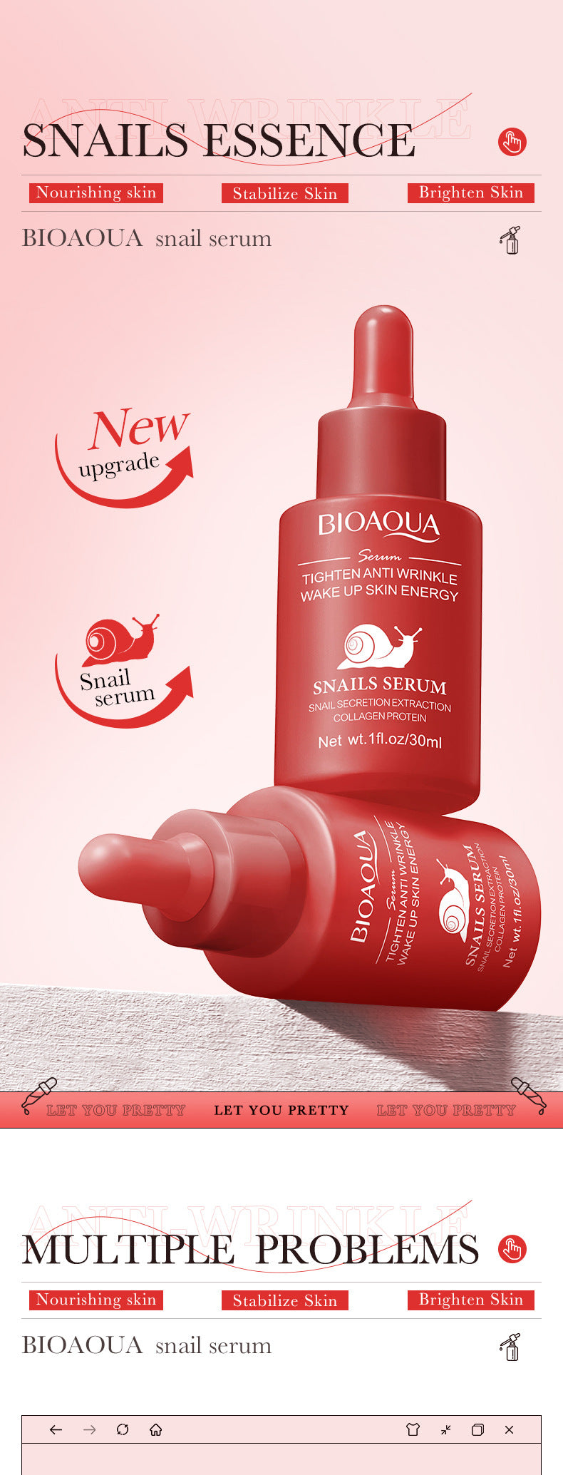 BIOAOUA Essence Series Hydrating and Nourishing Vitamins C Essence   Factory Direct Sales