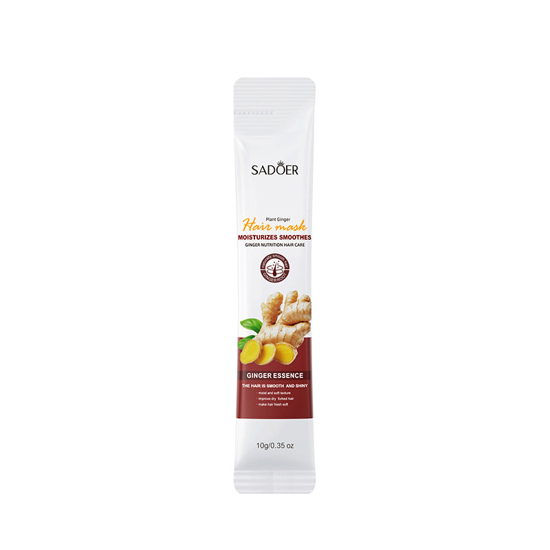 Cross-border Ginger Hair Mask10g Improve Frizz Smooth Portable Single Pack Export Manufacturer Wholesale