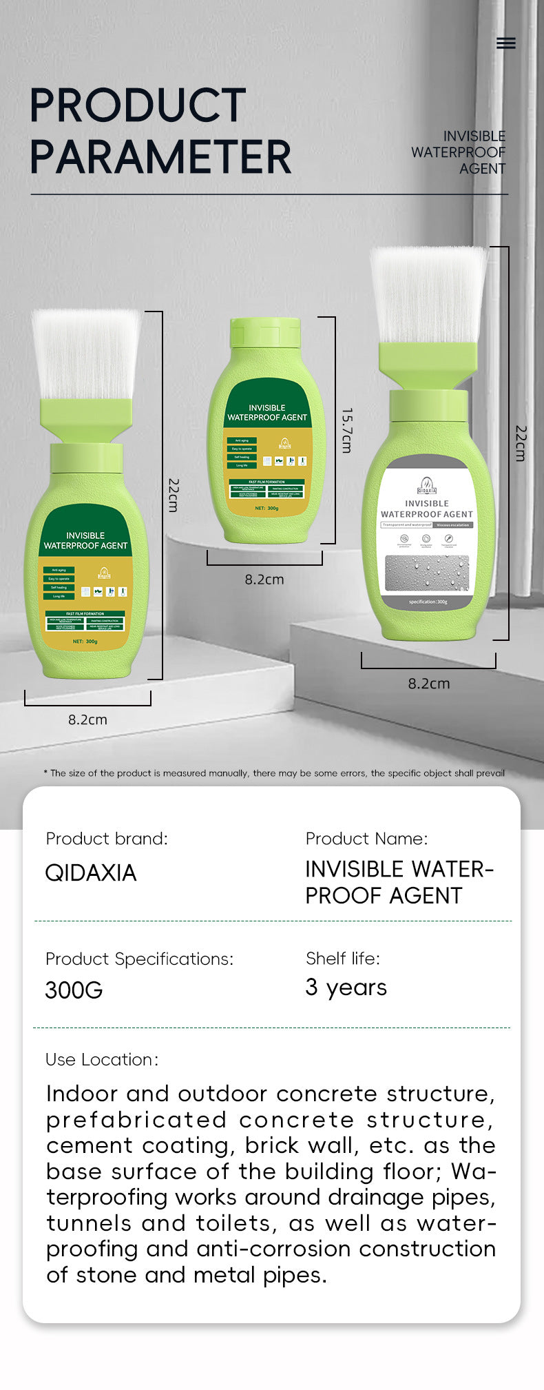Waterproof Material Transparent Waterproof Glue Bathroom Waterproof Coating No-Brick Smashing Glue Acrylic Invisible Waterproof Agent