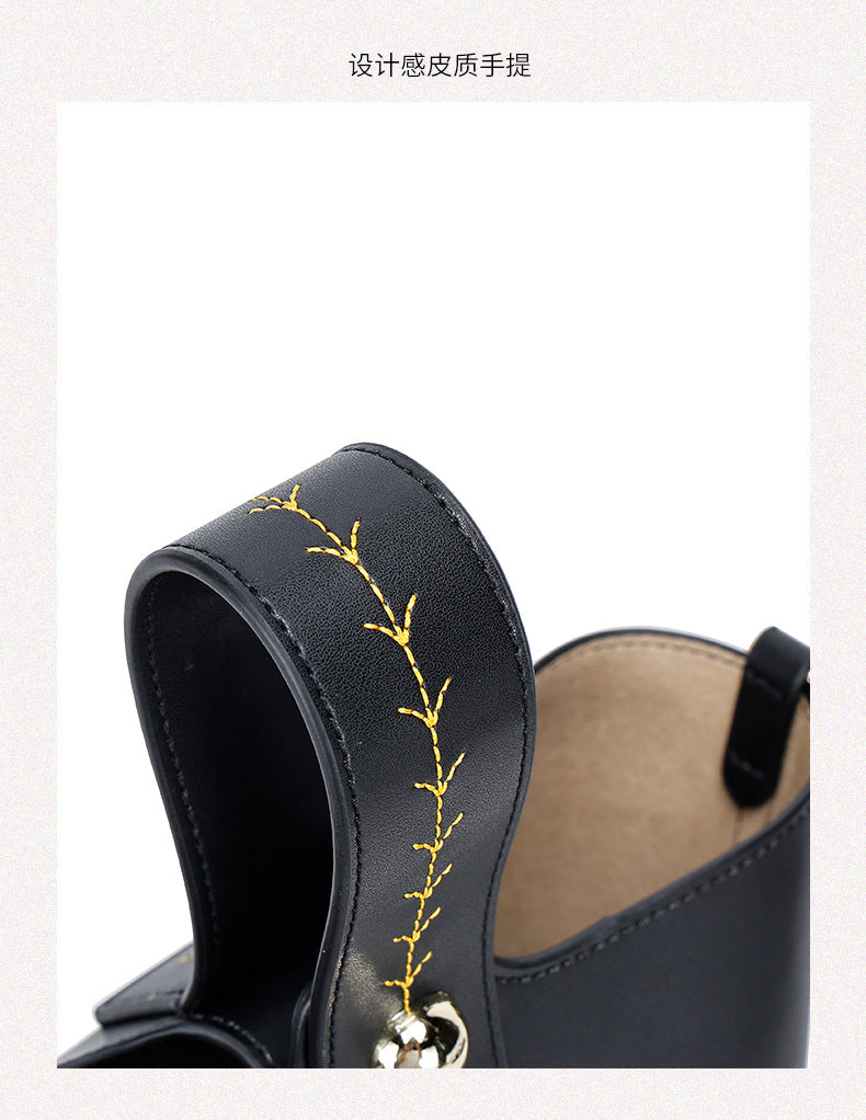 LOE New Style Water Bucket Bag minipebble Fashion Women's Bag Fortune Bucket Tote Bag Large Capacity Handbag for Women