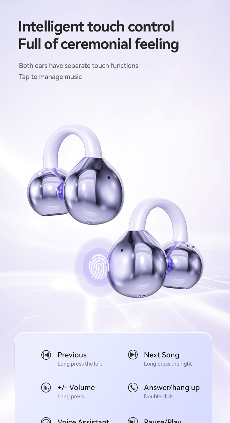 M79Popular AI Smart Translation Bluetooth Earbuds Clip-on High-Quality Bone Conduction Wireless Bluetooth Earbuds