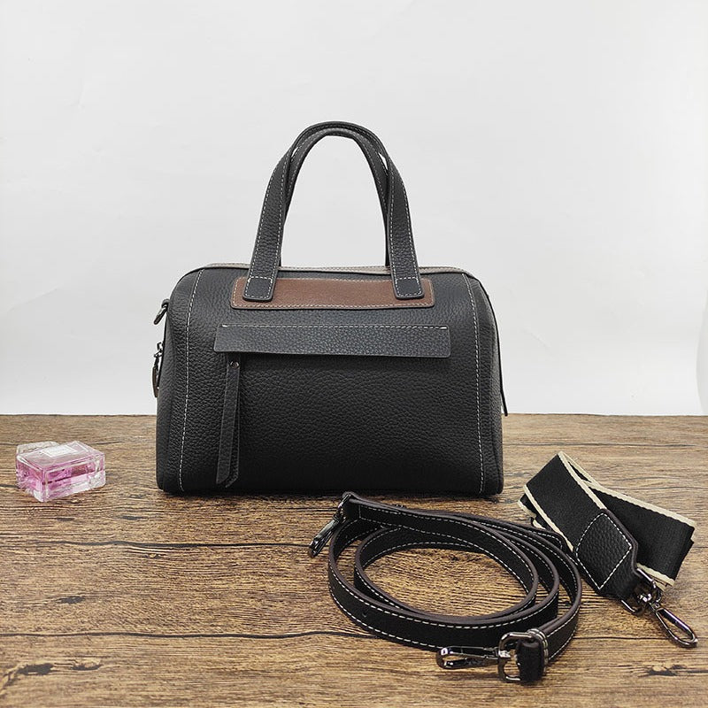 Boston Crossbody Pillow Bag Privacy Protection Fingerprint Unlock Genuine Leather Handbag Commuter Women's Bag Crossbody Bag