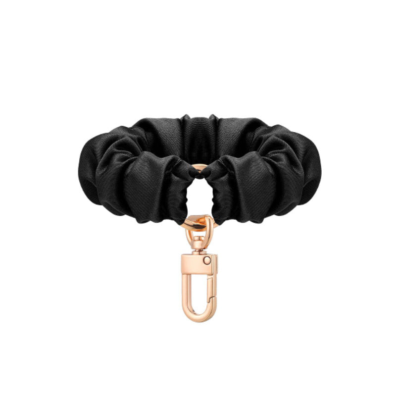Pleated Large Intestine Phone Chain Hanging Ring Wrist Strap Fat Intestine Short Chain Lanyard Jewelry Keychain