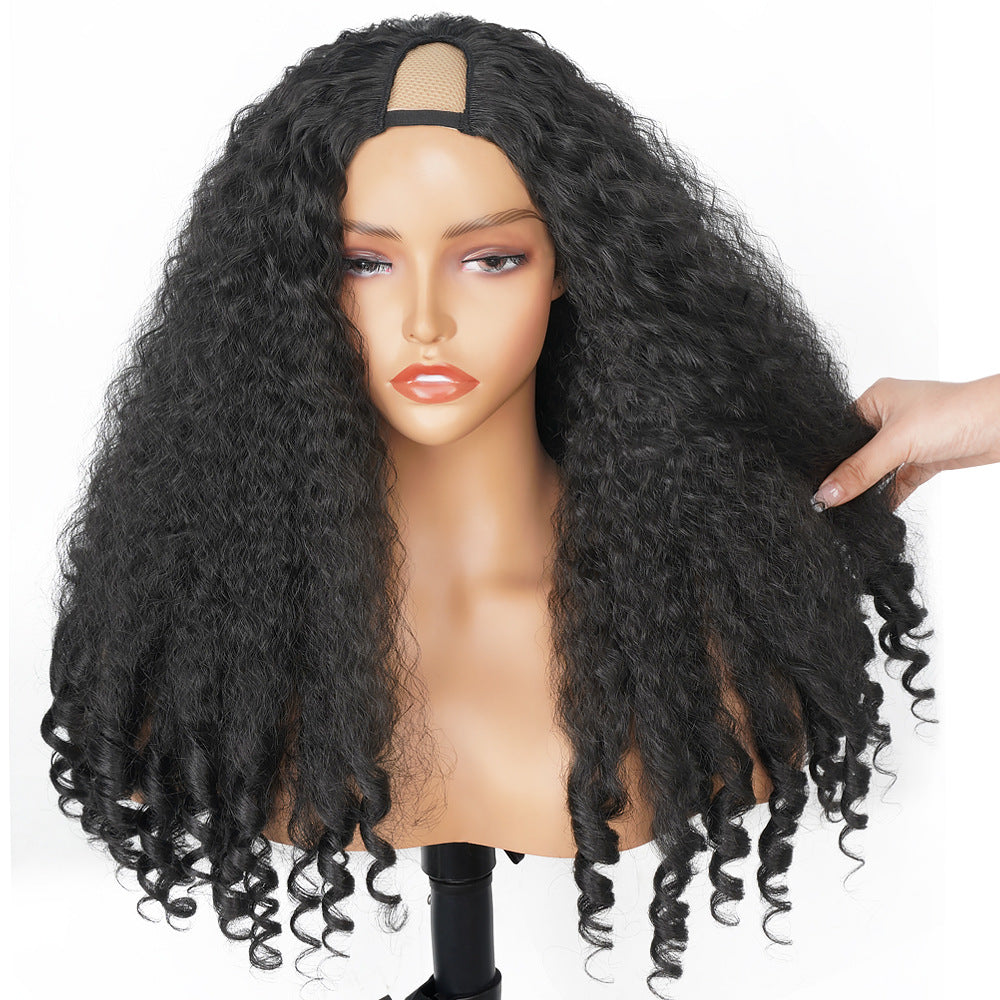 Ombre Brown V part Afro Wig with Different Color Cross-Border African Roll