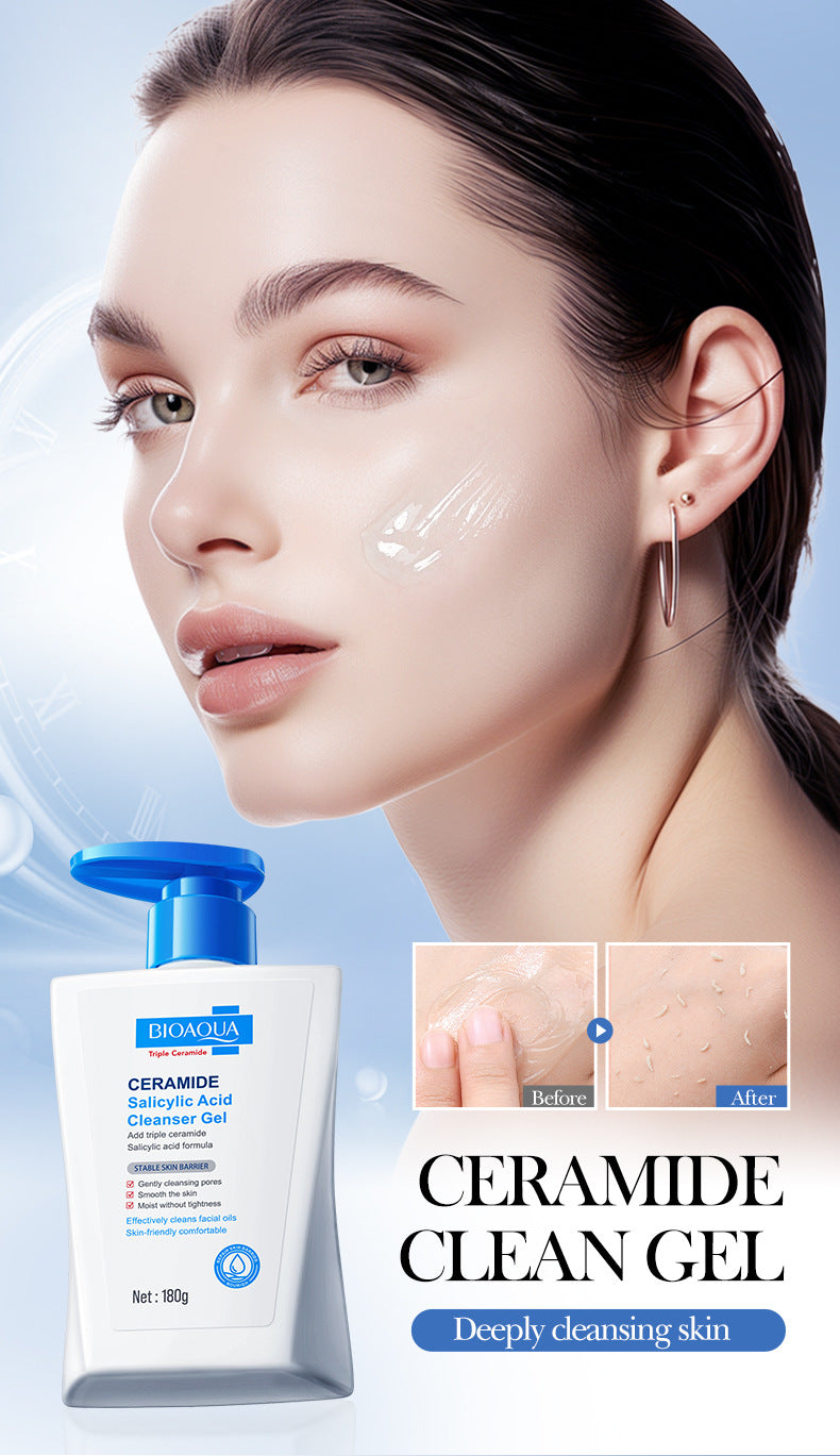 BIOAOUA Ceramide Salicylic Acid Cleansing Gel Cleansing facial cleanser   wholesale