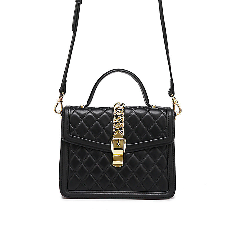 New Women's Bag Trendy Fashion Retro Quilted Small Square Bag Personality Stylish Simple Crossbody Women's Bag Handbag